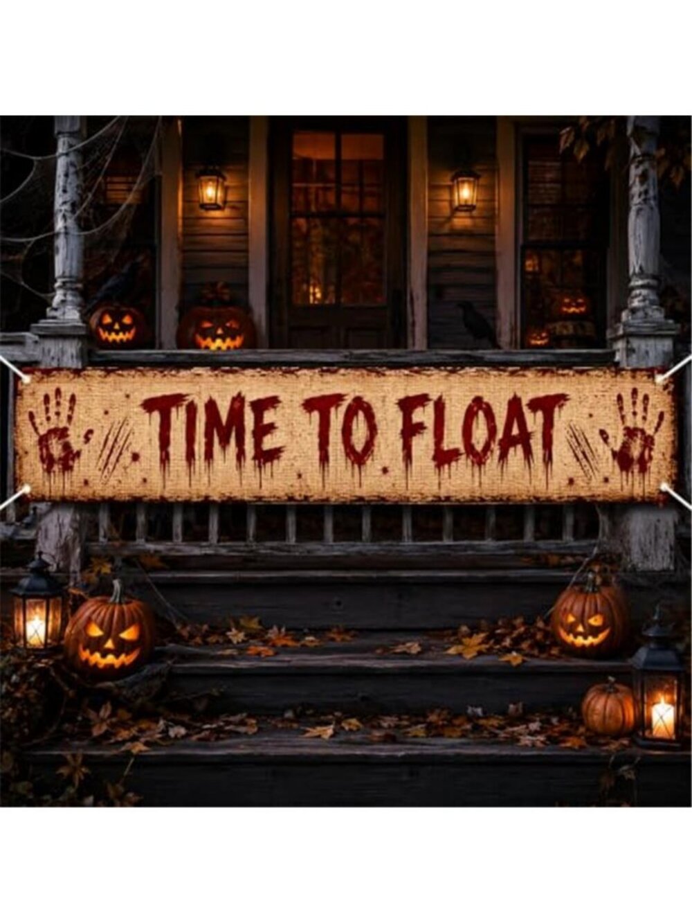 Halloween Bloody Banner, 72" x 20" Extra Large Halloween Yard Sign Banner